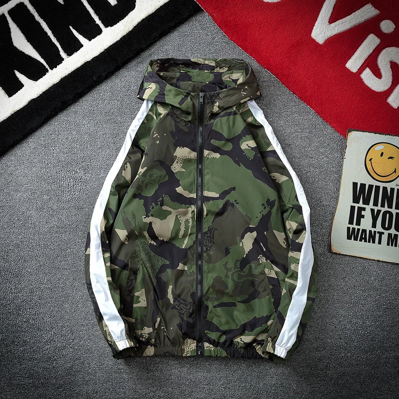 2018 Топ Для мужчин армии камуфляжная куртка осень Camouflage Army Jacket мужской Bomber Coat