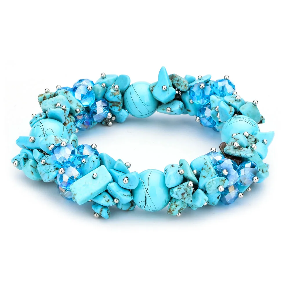 LUBINGSHINE 100% Handmade Fantasy Natural Gem Stone Crystal Bracelets For Women Fashion Jewelry Boho Bangles JJAL B1289 | Украшения и