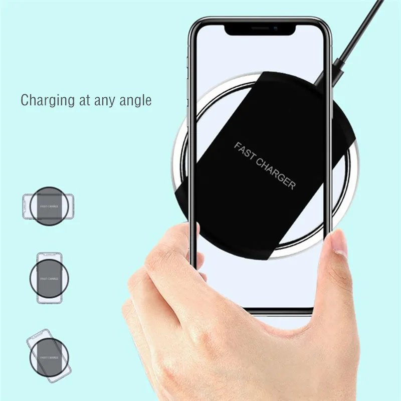 Металлическое Беспроводное зарядное устройство MAXSHARER Qi для iPhone 8 X XS беспроводное