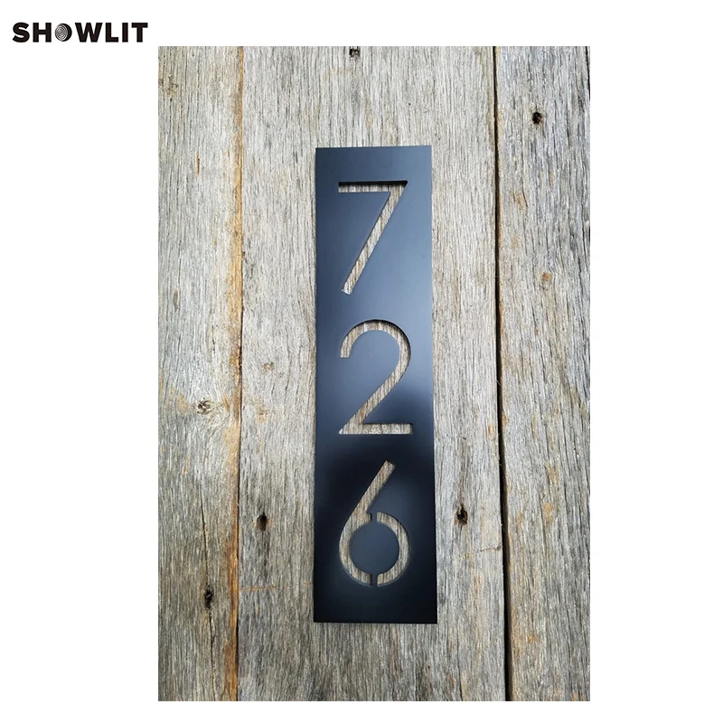 Black Painted Stainless Steel Outdoor Address Plate Обустройство дома