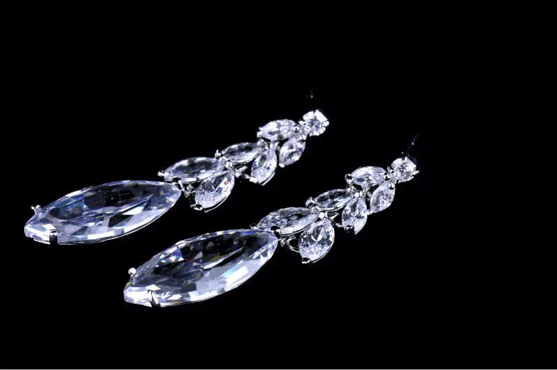 Серьги подвески с фианитами AAA +|earring lady|earrings plasticearrings coconut |