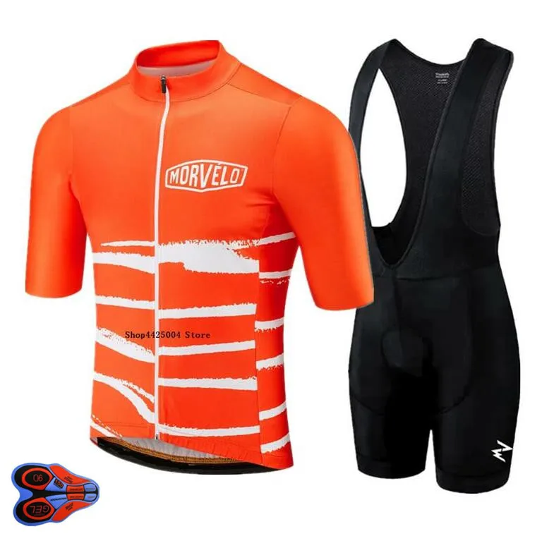 Новый комплект одежды для велосипедистов TEAM Morvelo 2019 с 9D подушкой для шорт, мужская профессиональная майка с короткими рукавами и шорты BICYCLING Maillot Culotte.