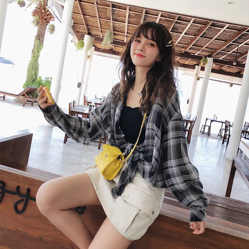 Женская блузка Mishow Свободная Повседневная Блузка с длинным рукавом большие