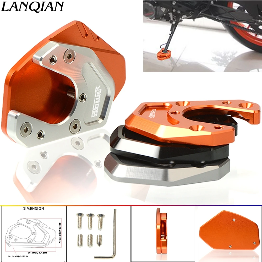 

Moto Kickstand accessories For 690 Enduro R Motorcycle CNC Large Sidestand Foot Enlarger Extension Plate 690EnduroR dropship