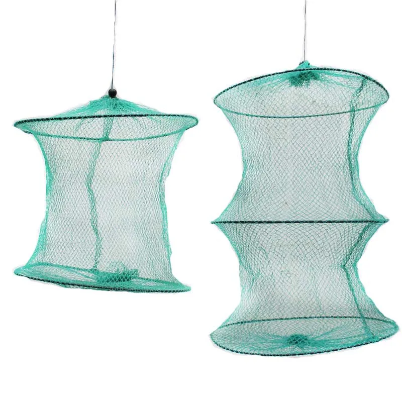 LEO рыболовная сеть металлическая рама нейлоновая сетка Краб Складная круглая
