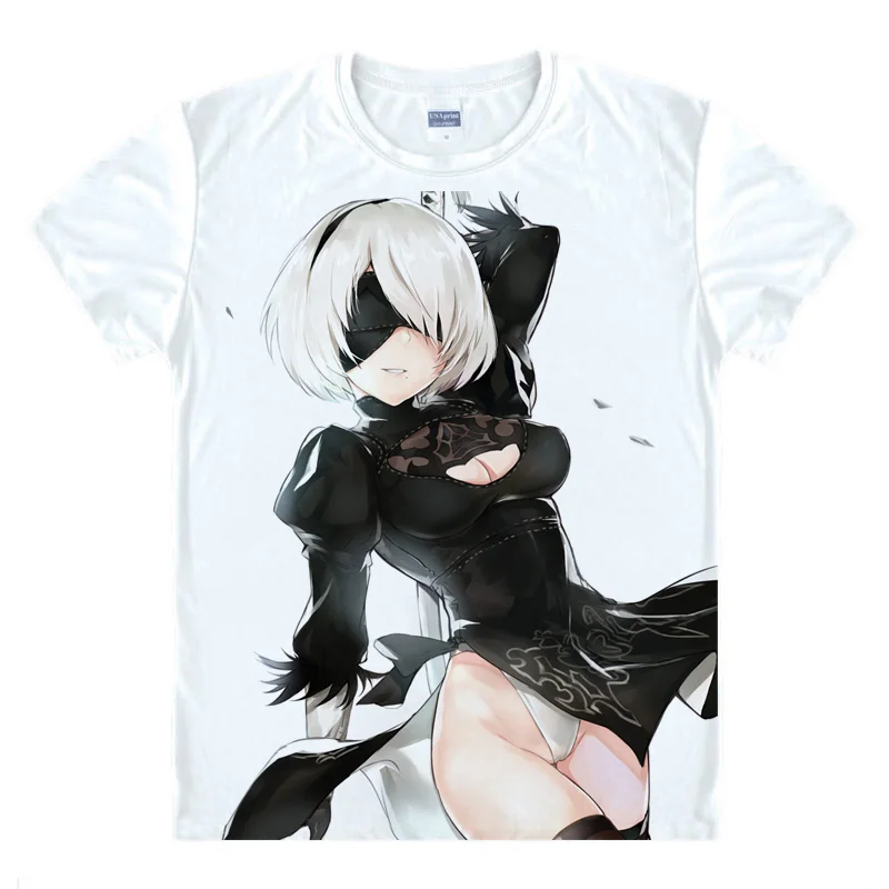 Футболка Coolprint с рисунком аниме Nier Automata NieR футболки разных стилей коротким