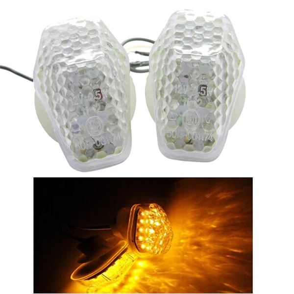 

Clear white Lent Motorcycle LED Mount Flush Blinker Tail Indicator Turn Signals Light for Marker Suzuki DRZ 400 S 2000 - 2012