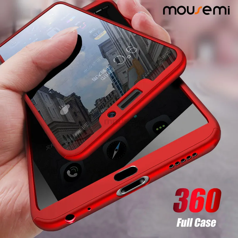 MOUSEMI Hard Case For Huawei P8 P9 Lite 2016 2017 P10 Plus 360 Full Cover Protect Glass P20 Pro Phone Cases |