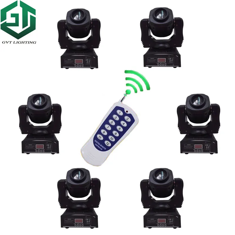 6 шт./лот 60 Вт RGBW светодиодный прожектор с движущейся головкой Новый DMX512 для сцены