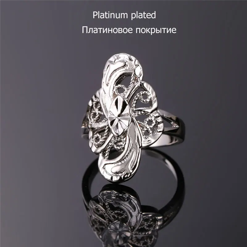 U7 Винтажный Позолоченный Обручальное Кольцо Для Женщин Ювелирные Изделия Оптом