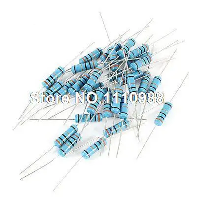 

30 x Axial Lead Colored Ring Metal Film Resistor Resistance 120K Ohm 2W +/-1%