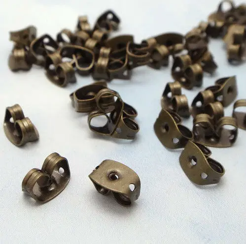 150pcs Hight Quality Earring Back 6.5*4.5mm Ear Post Nuts-Earring Back Plug Earring Stoppers Settings Jewelry Accessories