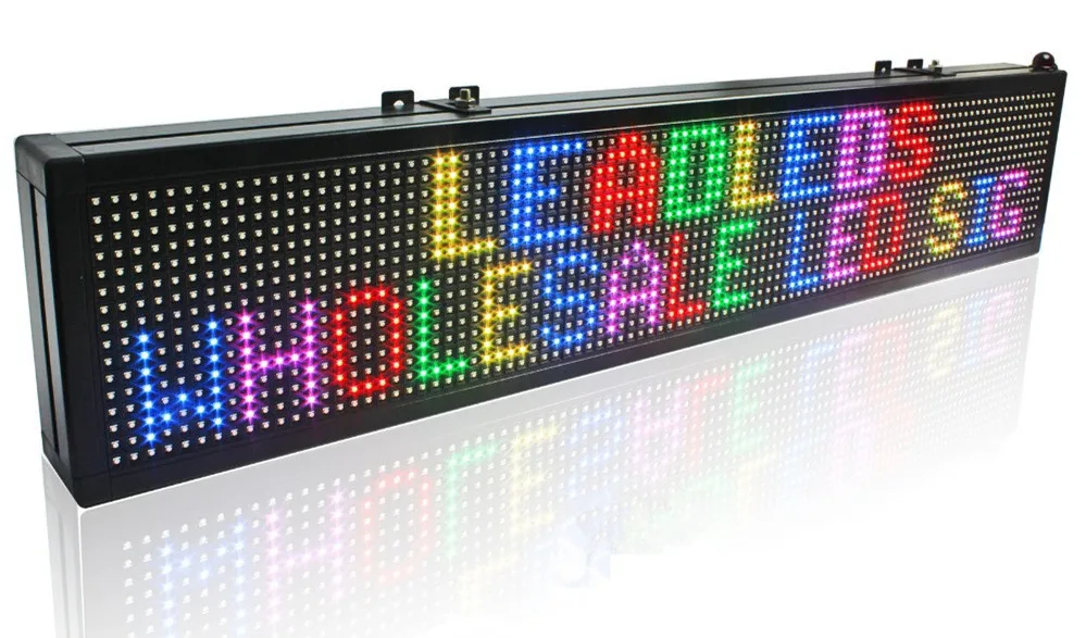 30x6-in 16*96 пикселей беспроводной wifi RGB полный цвет P7.62 Крытый СВЕТОДИОДНЫЙ знак сообщения движущийся Прокрутка Дисплей доска для магазина и окна