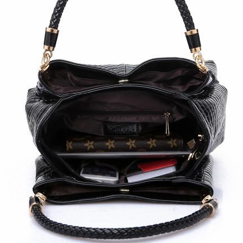Сумка хобо женская из экокожи с крокодиловым узором|large shoulder bag|hobo bagshoulder bags |