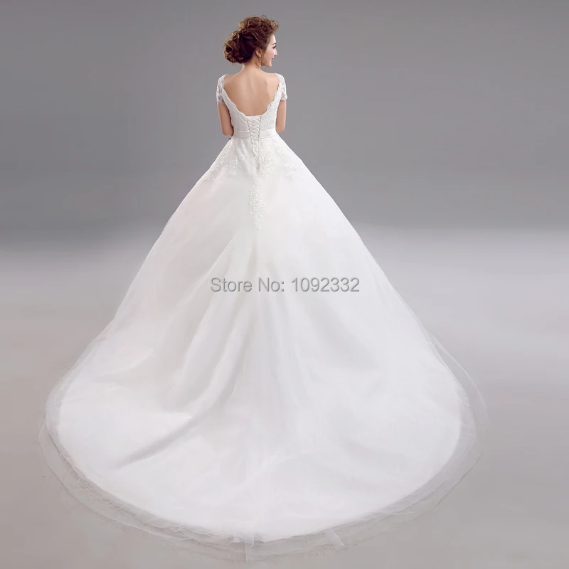 S 2016 новинка есть в наличии плюс размер свадебное платье корейское кружевное с