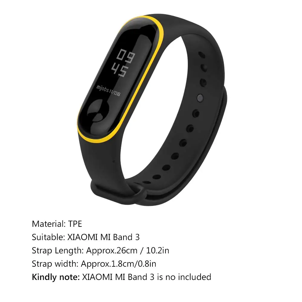 Ремешок сменный для Xiaomi Mi Band 3 мягкий силиконовый спортивный браслет наручных