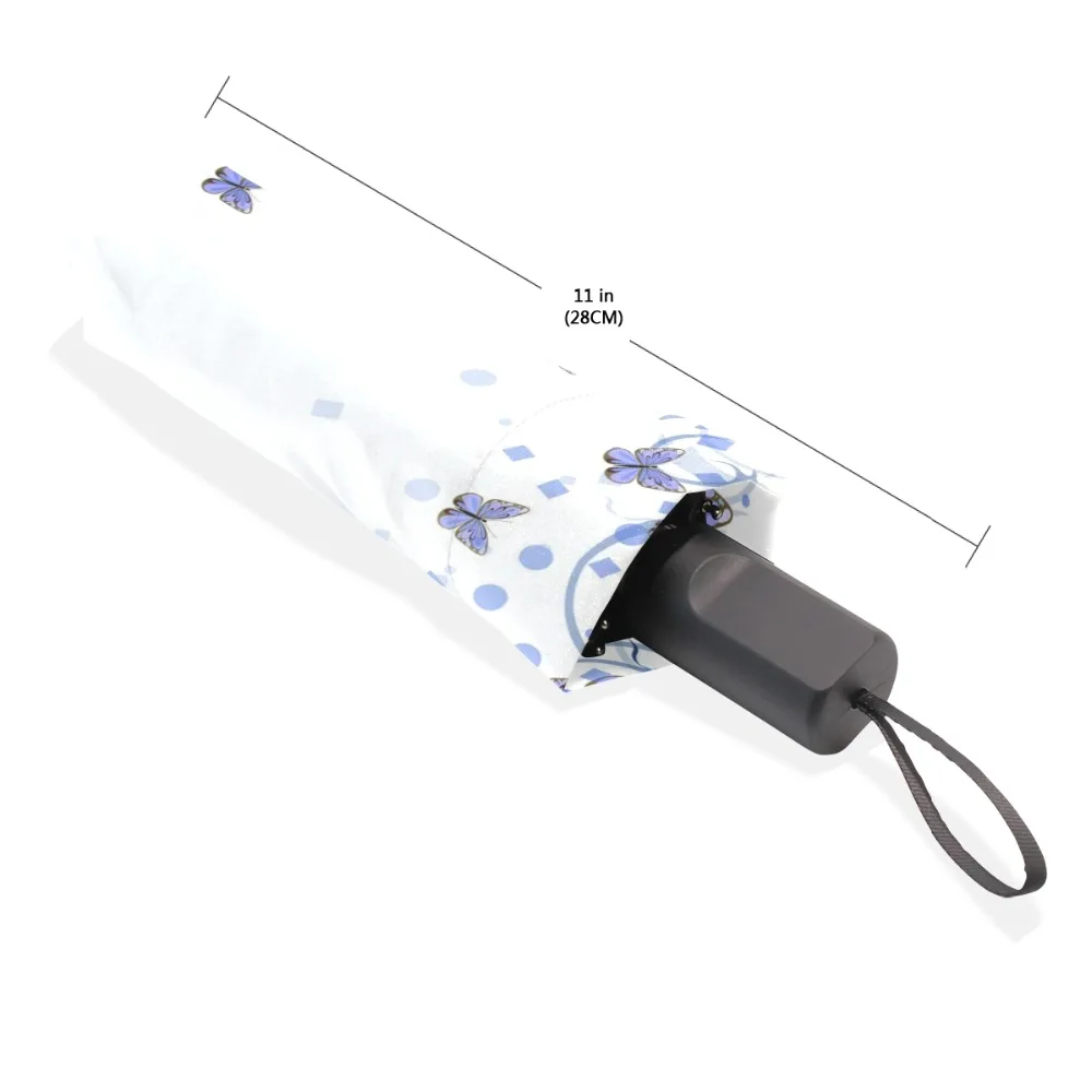 

Umbrella Corporation Anti Ultraviolet Woman Rain Umbrella Three Folding Parasol Super Light Fresh Butterfly Female Sun Umbrella