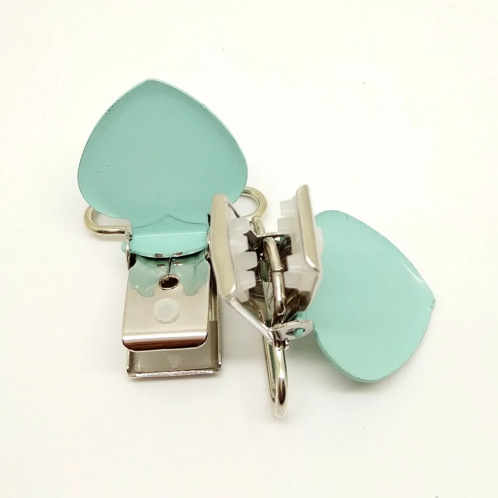 50 штук/комплект металлического сердечка эмалевая подвеска зажимы пустышки