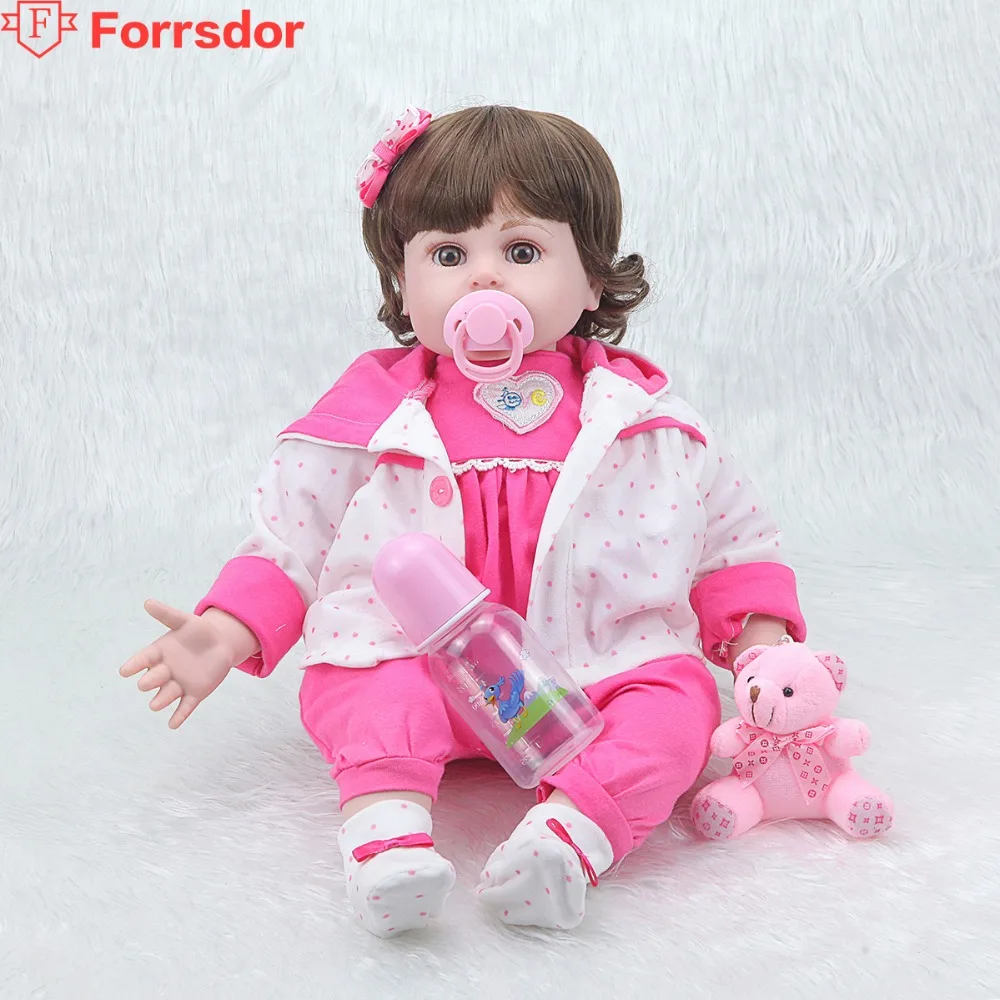 Forrsdor 50cmCustomized красивая спортивная одежда Реалистичная мягкая силиконовая кукла