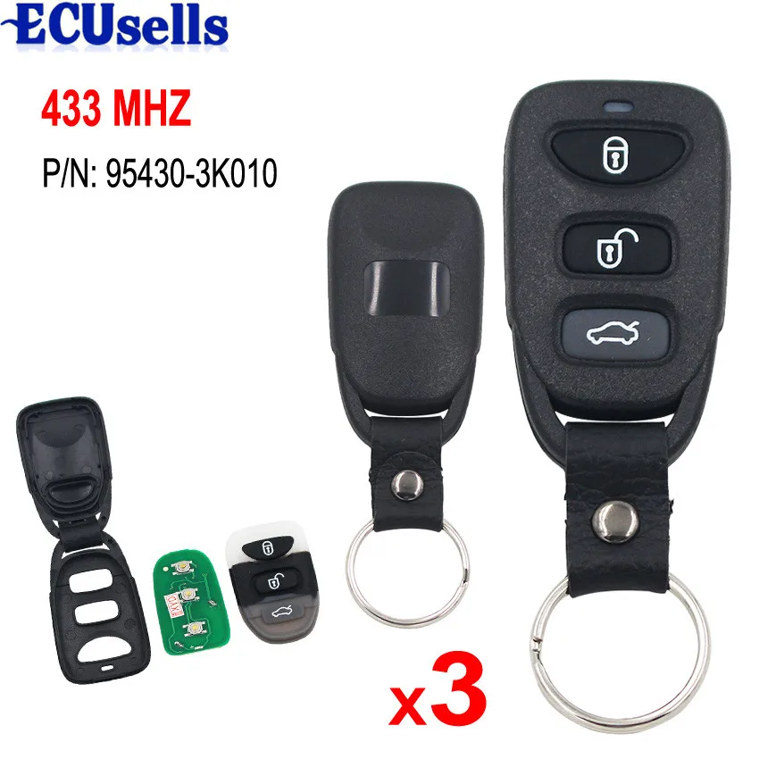 3 шт./лот автозапуск кнопки Smart Remote брелок 433 МГц для Hyundai Sonata NF 2008 2009|for hyundai key|buttons