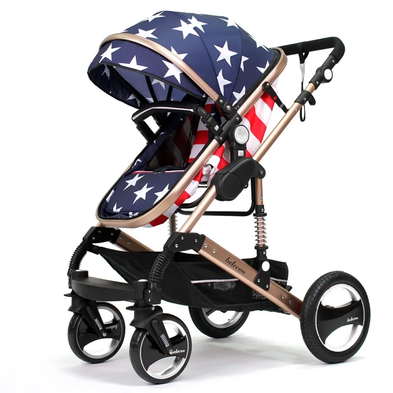 2016 Роскошная прогулочная коляска младенца четыре колеса сиденье мода стиль