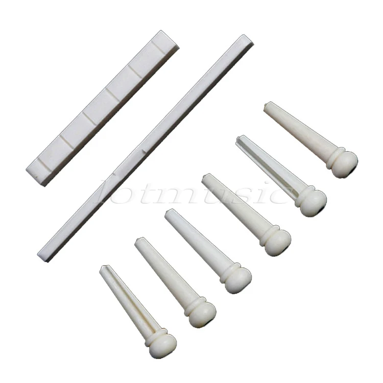 A set Of Classical Guitar Bone Bridge Saddle Nut Pins Set | Спорт и развлечения