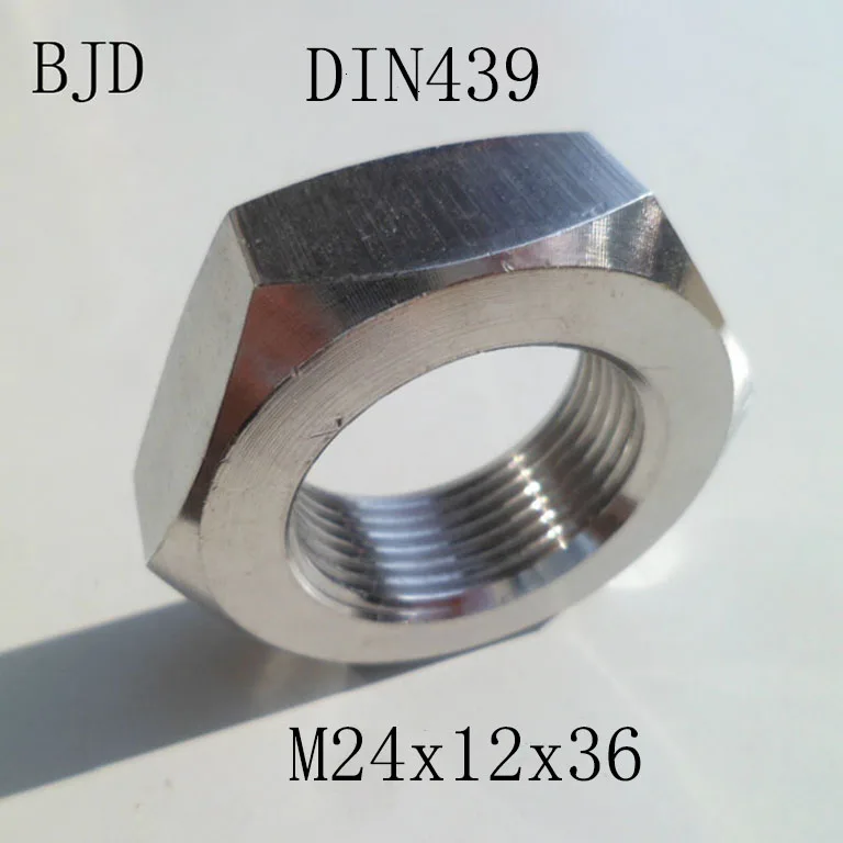 1 шт. DIN439 M24x12x36 24 мм гайка 304 нержавеющая сталь M24 плоская и высококачественная