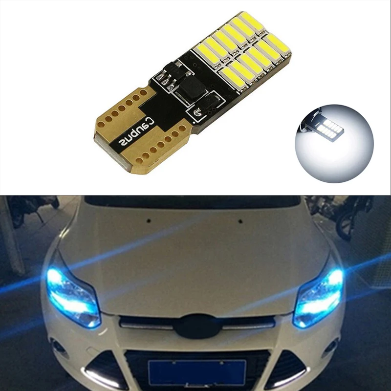 1x Canbus автомобиля светодиодный T10 W5W 24 парковка светильник для Ford Focus 2 1 Fiesta Mondeo 4 3