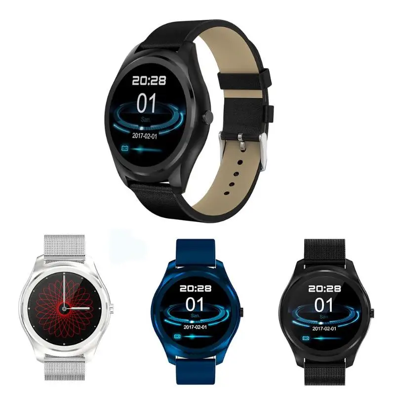 N3Pro ультра тонкий Бизнес нержавеющая стальные Умные часы Водонепроницаемый Bluetooth