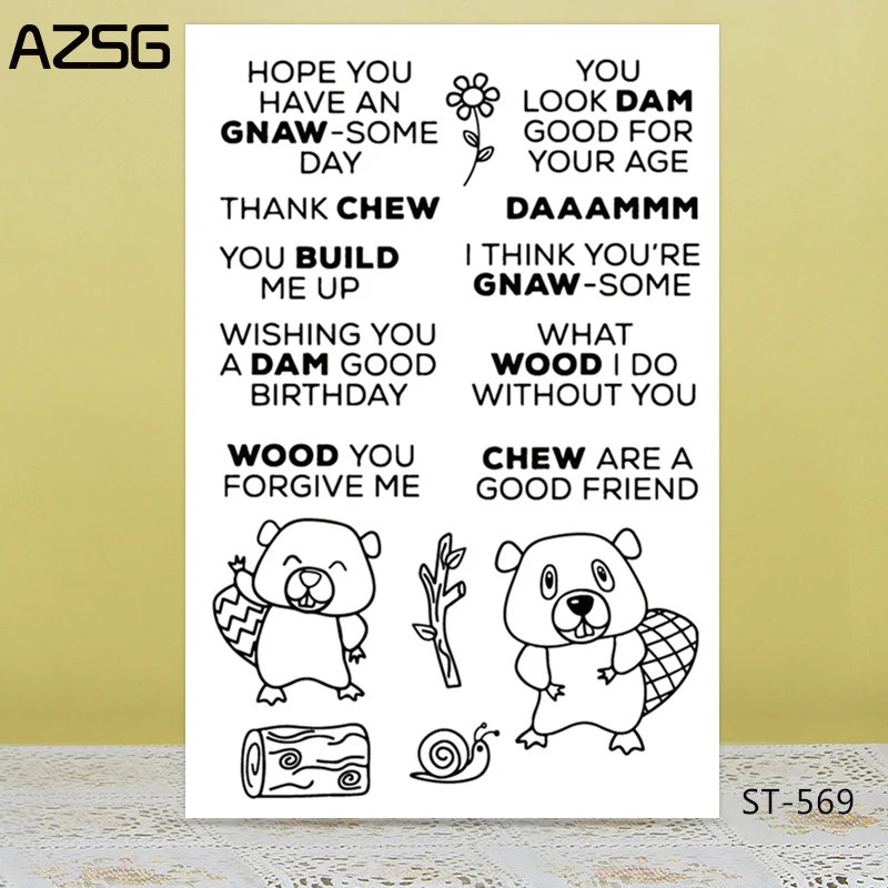 AZSG Heartfelt Blessings/Веселые Бобровые прозрачные штампы/уплотнения для DIY