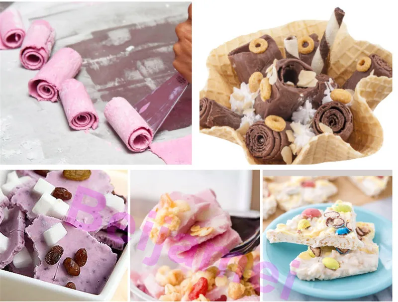 Бесплатная доставка коммерческое тайское мороженое рулоны Machinequick охлаждение