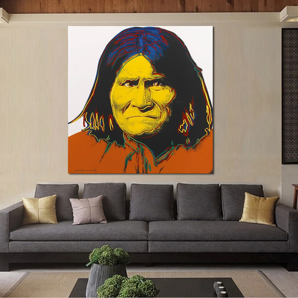 JQHYART картины для гостиной настенные на холсте Andy Warhol портрет Картина маслом без