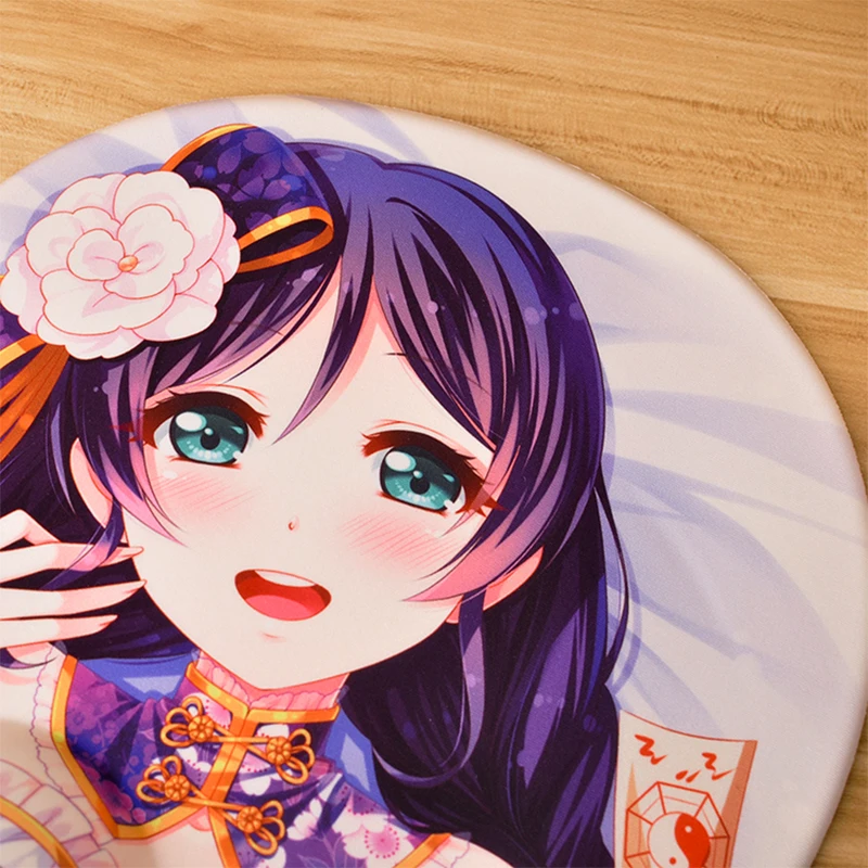 Отлично! TOJO NOZOMI аниме 3D грудь Ecchi коврик для мыши игровой гелевый упор на запястье