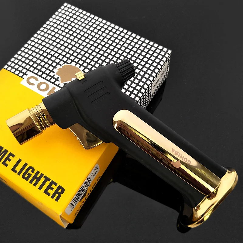 COHIBA выделенная сигарета Jet факел Черный ветрозащитный многоразовый газовый
