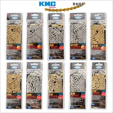 KMC X8 X9 X9sl X10 X10sl X11SL X12 велосипедная цепь 9S 10S 11S золото для MTB/шоссейного велосипеда для Shimano/SRAM 8 9 10 11 скорость 116л/цепь
