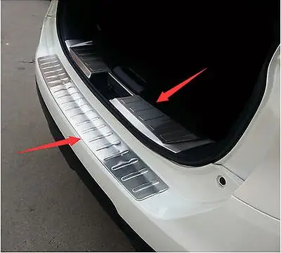 

Outer + Inner Rear Bumper Guard Plate Trim 2pcs for Nissan Rogue X-Trail 14-16