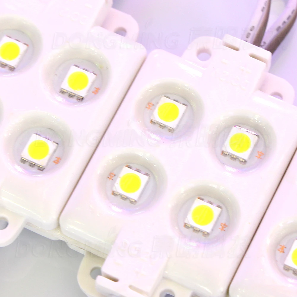 20 шт. водонепроницаемый IP65 SMD 5050 Светодиодный модуль 12 В 4 светодиода высокой