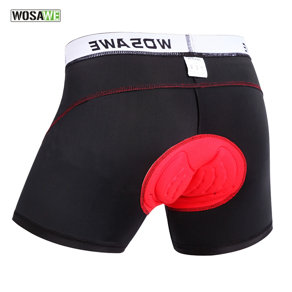 WOSAWE Велосипедное Нижнее белье 3D Мягкие велосипедные шорты ударопрочные дорожные
