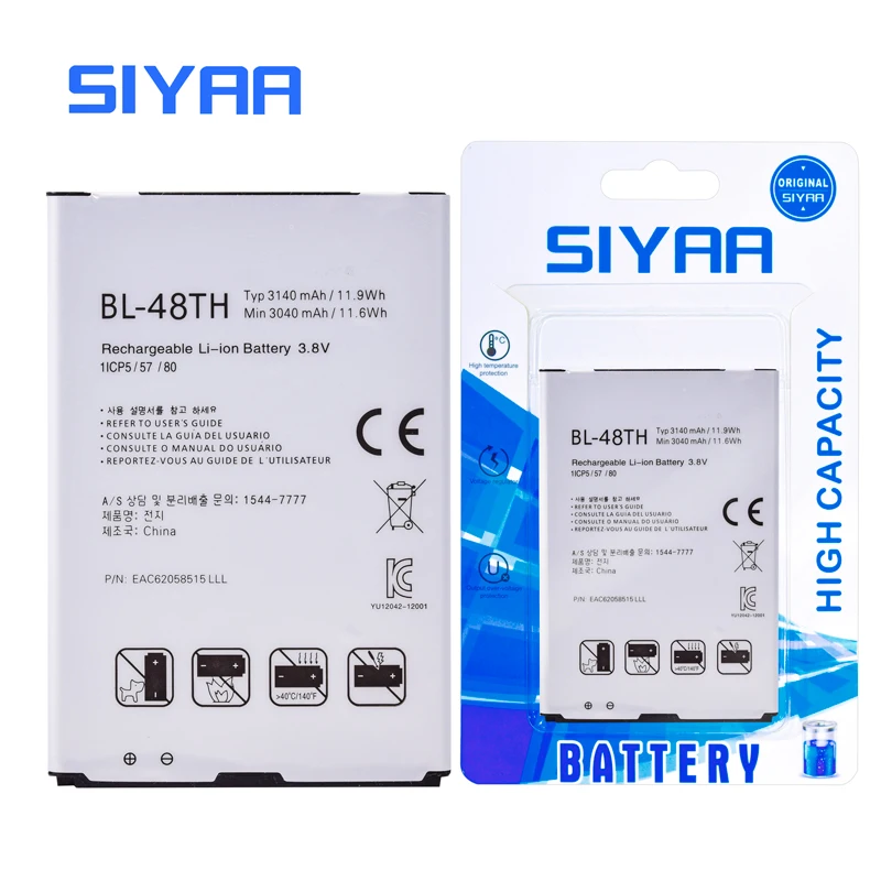 Оригинальный SIYAA BL-48TH батарея для LG Optimus E977 E940 E980 E985 E986 E988 F240 F240K F240S BL48TH BL 48TH сменный