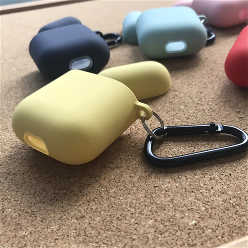 Для Apple Airpods 1 2 тонкие Чехлы многоцветные защитные нежные для бампер флип чехол