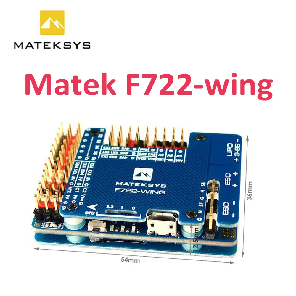 Matek System F722-WING игровые джойстики STM32F722RET6 со встроенным серверный компьютером с