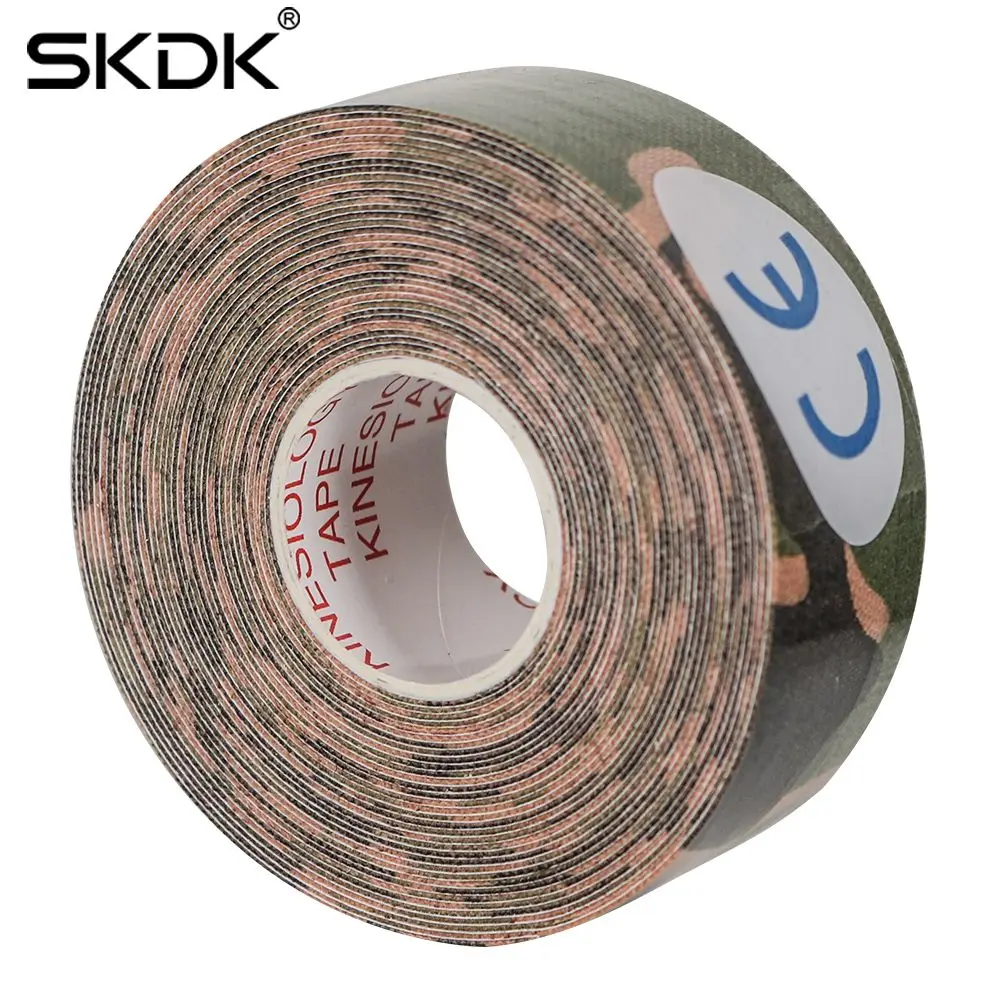 ArmyGreen-2.5cm SKDK тренажерный зал фитнес Бинт Эластичный кинезиологические ленты Спортивное восстановление спортивный наколенник безопасность мышц боли наколенники Поддержка - Цвет: ArmyGreen-2.5cm