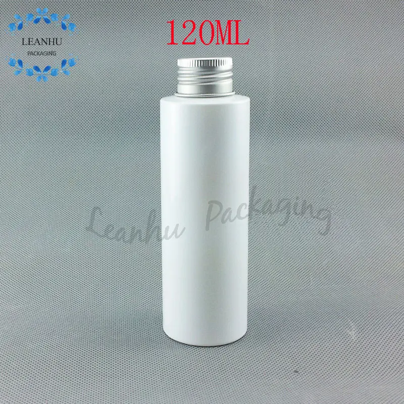 

120 мл белые пластиковые бутылки с серебряной алюминиевой крышкой, 120CC лосьон/шампунь упаковка, пустой косметический контейнер