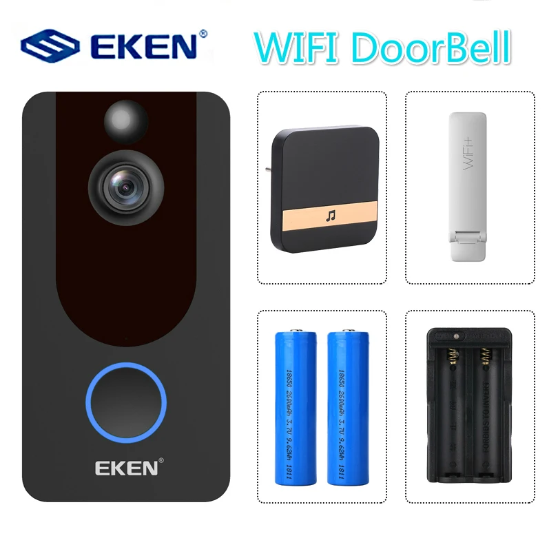 V7 Смарт IP 1080P видеодомофон wifi видео дверной звонок камера для квартиры ИК сигнализация беспроводная камера безопасности