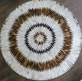 

Fashionable art carpet 100% natural genuine cowhide leather rug rack