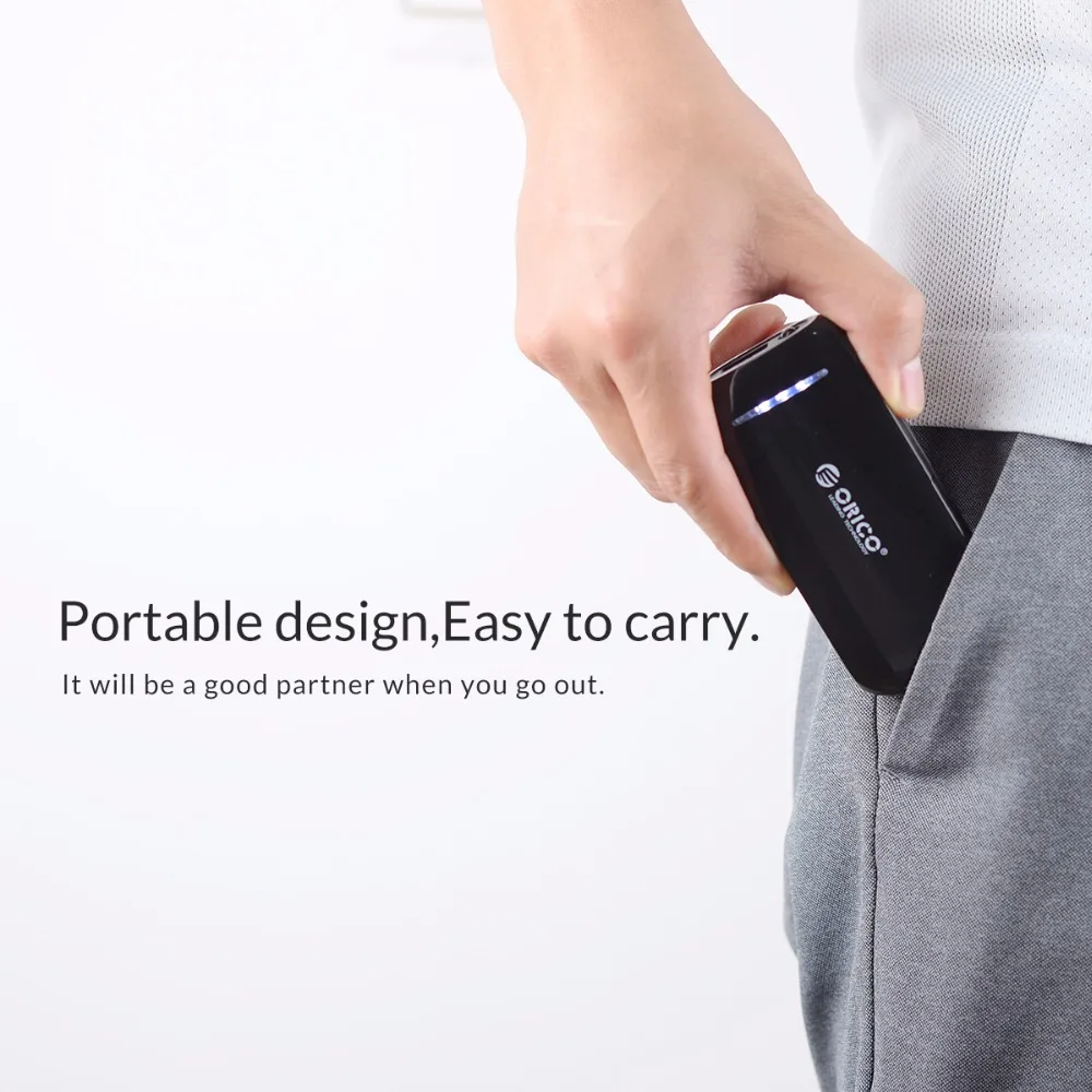 ORICO 4000 мАч Power Bank 5V1A Зарядка для смартфонов с кабелем Micro USB 30 см портативный