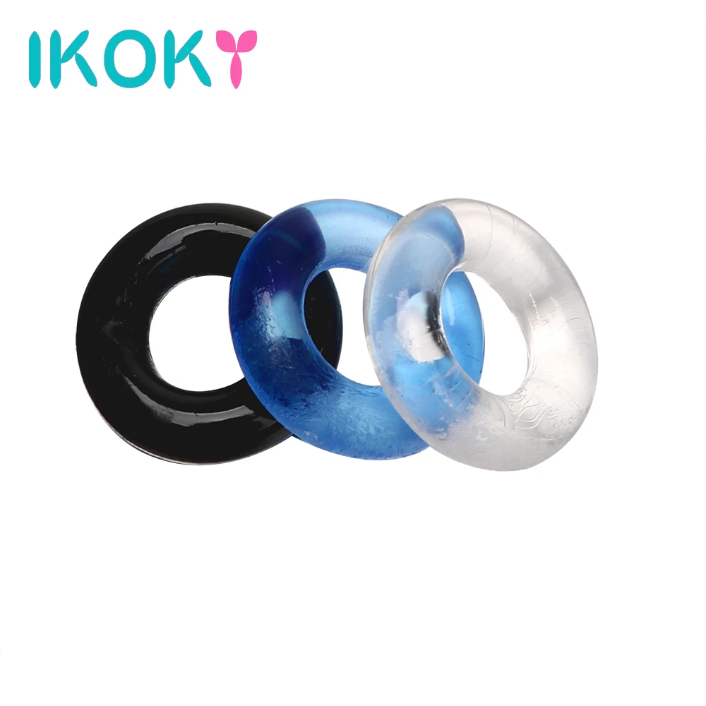 3 шт./комплект кольцо для полового члена IKOKY с силиконовой задержкой эякуляции