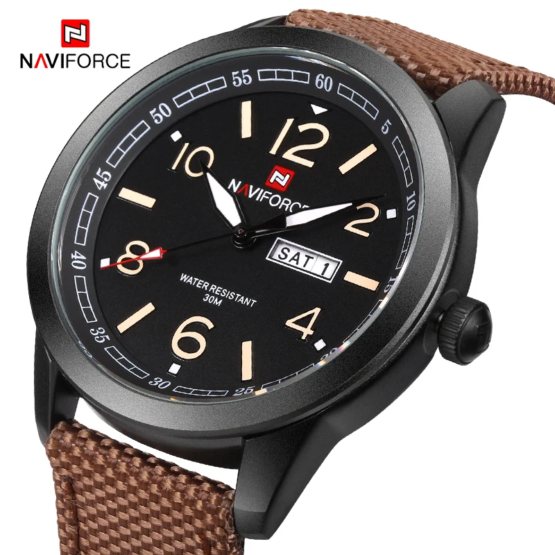 Naviforce Для мужчин спортивные Наручные часы модные Повседневное Роскошные