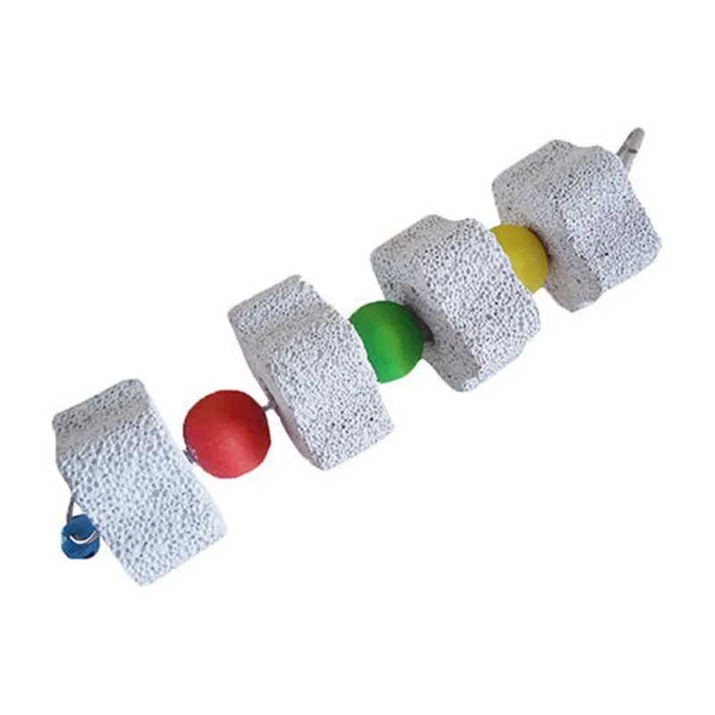 

Birds Parrot Grinding Stone Chewing Toy Mouth Molars Stone Toys Hanging String Parrot Cage Parakeet Cockatiel Mineral Toy Parrot