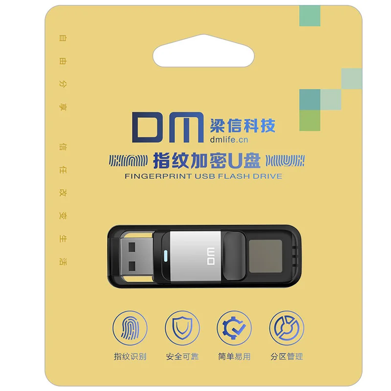 USB флеш накопитель DM PD061 с зашифрованным отпечатком пальца 32 ГБ Usb 2 0|USB